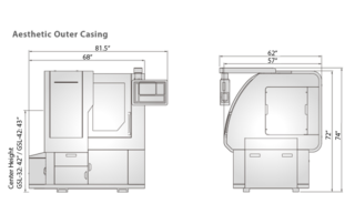 GSL Gang Style Lathe Machine Dimensions 1