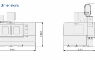 KENT CNC KTMV-1500A Vertical Machining Center Machine Dimensions