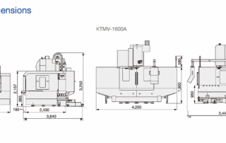 KENT CNC KTMV-Series Machine Dimensions